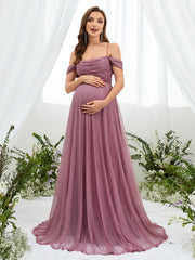 Maternity Draped Collar Backless Cami Dress